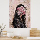 Affiche Femme en Fleur (Cuisine)