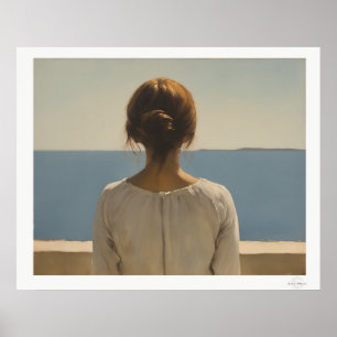 Affiche Femme face à la mer