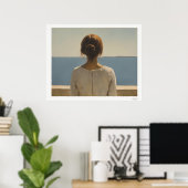 Affiche Femme face à la mer (Bureau à domicile)