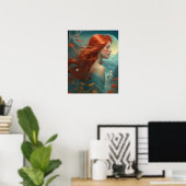 Affiche - Femme rousse (Bureau à domicile)