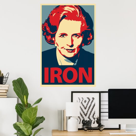 Affiche "fer" Margaret Thatcher (Bureau à domicile)