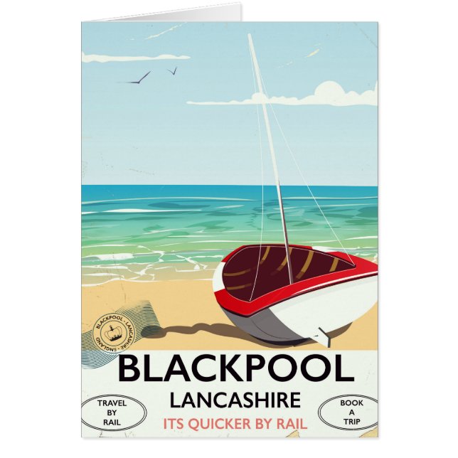 Affiche ferroviaire de Blackpool, Lancashire (Devant)