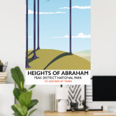 Affiche ferroviaire Heights of Abraham Peak Distri (Bureau à domicile)