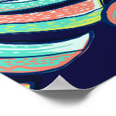 Affiche feuille tropicale (Coin)