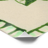 Affiche feuille verte et blanche (Coin)