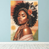 Affiche Fille Noire – Superbe Art Mural Bohème (Insitu (Plancher de Bois))