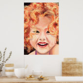 Affiche Fille Rousse - Peinture Originale (Cuisine)