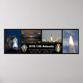 Affiche finale du vol STS-135 Atlantis