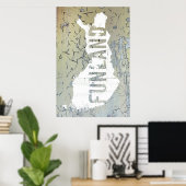 Affiche Finlande Funland/Imprimer 3 (Bureau à domicile)