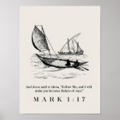Affiche Fishers of Men, Art mural chrétien, Bible (Devant)