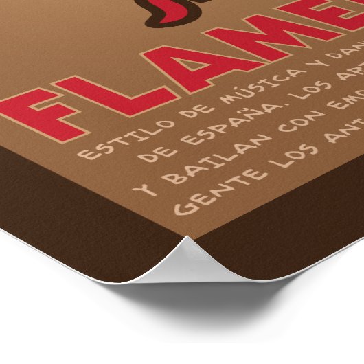 Affiche FLAMENCO (version en español) (Coin)