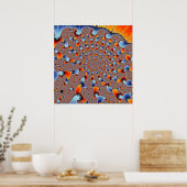 Affiche Flammes Rouges Bleues (Cuisine)