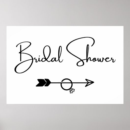 Affiche flèche pour Baby Shower (Devant)