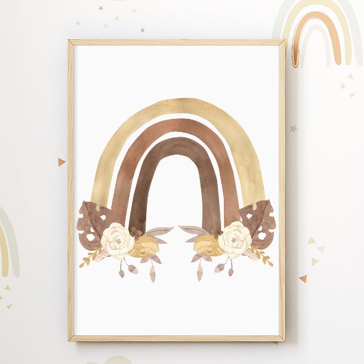 Affiche Fleur Arc-en-ciel Enfants Chambre Impressi