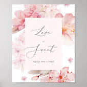 Affiche Fleur de cerisier L'amour est doux, prenez (Devant)
