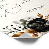 Affiche Fleurie 'Black Gold' pour les 60 ans (Coin)