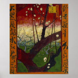 Affiche fleurissante de prunier