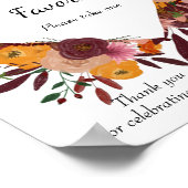 Affiche Fleurs d'automne Mariage Fleurs blanches F (Coin)