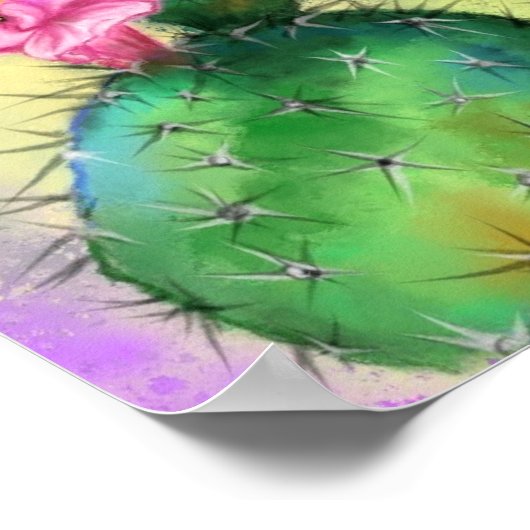 Affiche Fleurs de cactus Imprimer (Coin)