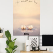 Affiche Fleurs de Lotus Zen au Crépuscule (Bureau à domicile)