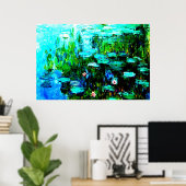 Affiche Fleurs de Lys de Monet (Bureau à domicile)
