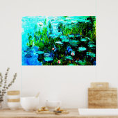Affiche Fleurs de Lys de Monet (Cuisine)