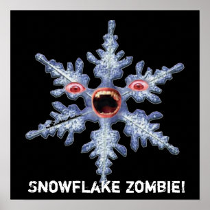 Affiche Flocon de neige Zombie !