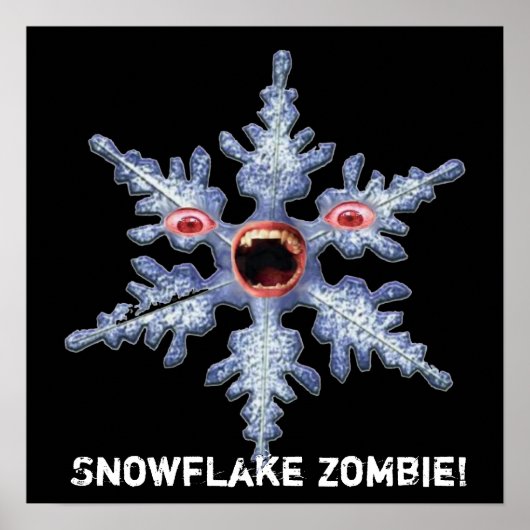Affiche Flocon de neige Zombie ! (Devant)