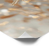 Affiche Flocons de Neige Feuille d'Or (Coin)