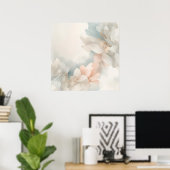 Affiche Florale à l'Aquarelle Douce | Botanique Ro (Bureau à domicile)