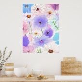 Affiche florale à l'aquarelle pastel – Impression (Cuisine)