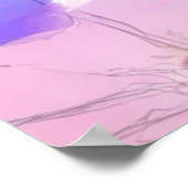 Affiche florale à l'aquarelle pastel – Impression (Coin)
