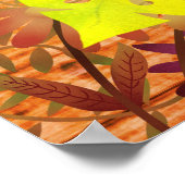 Affiche florale de pin d'ananas (Coin)