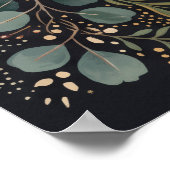 Affiche florale maximaliste sombre (Coin)