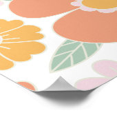 Affiche florale Retro Flower Child (Coin)
