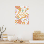 Affiche florale Retro Flower Child (Cuisine)