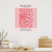 Affiche florale rose blush | Art mural de style Ma (Cuisine)