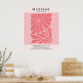 Affiche florale rose blush | Art mural de style Ma (Cuisine)