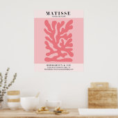 Affiche florale rose pastel | Art mural de style M (Cuisine)