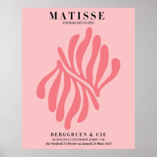 Affiche florale rose pastel Art mural de style M