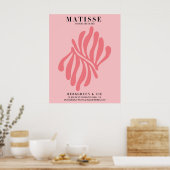 Affiche florale rose pastel | Art mural de style M (Cuisine)