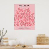 Affiche florale rose pastel | Art mural de style M (Cuisine)