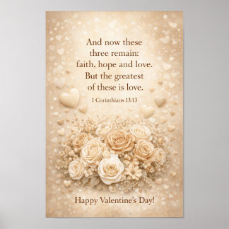 Affiche Foi- Espoir- Amour (Saint-Valentin)