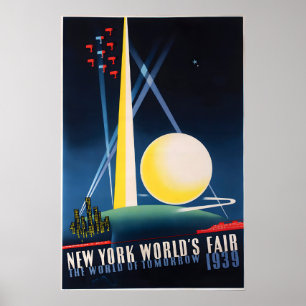 Affiche Foire mondiale de New York 1939 Le monde d