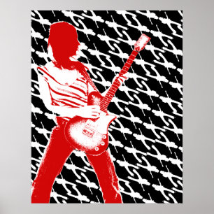 Affiche foncée de guitares