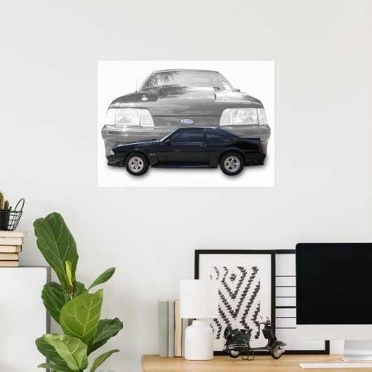 Affiche Fox Body Mustang GT (Bureau à domicile)