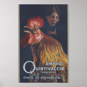 Affiche française de vaccin Ampho Ronchèse de 1910