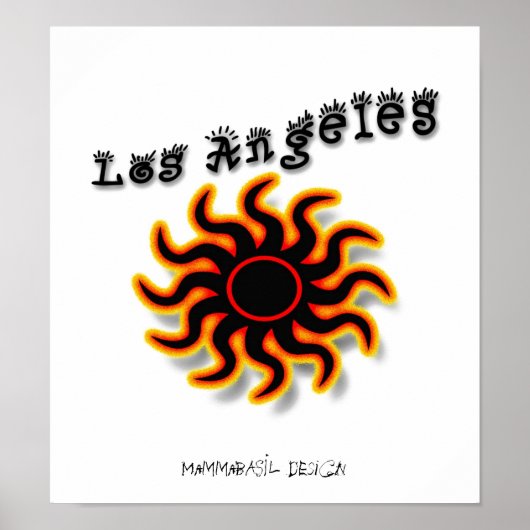 Affiche funky de Los Angeles ! (Devant)