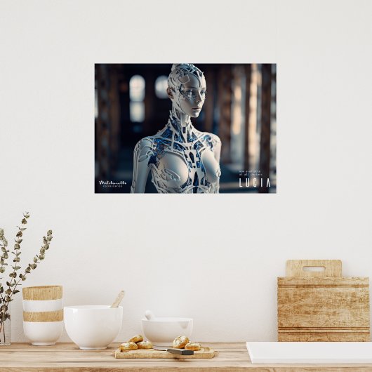 Affiche futuriste de cyborg (Cuisine)