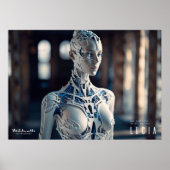 Affiche futuriste de cyborg (Devant)